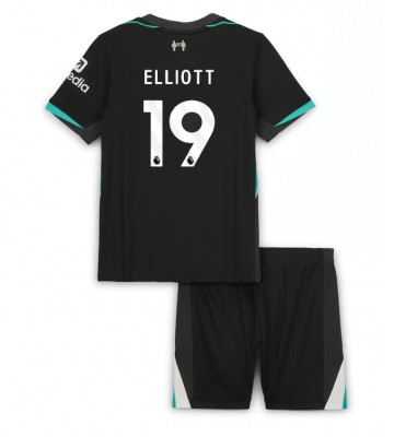 Liverpool Harvey Elliott #19 Segunda Equipación Niños 2024-25 Manga Corta (+ Pantalones cortos)